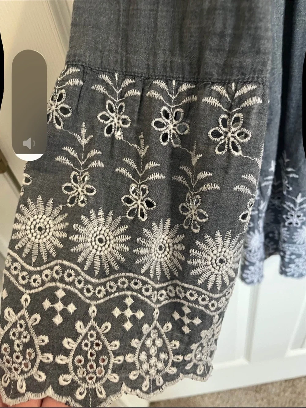 Style & Co. Indigo Blue Embroidered Peasant Tunic - Picture 8 of 10